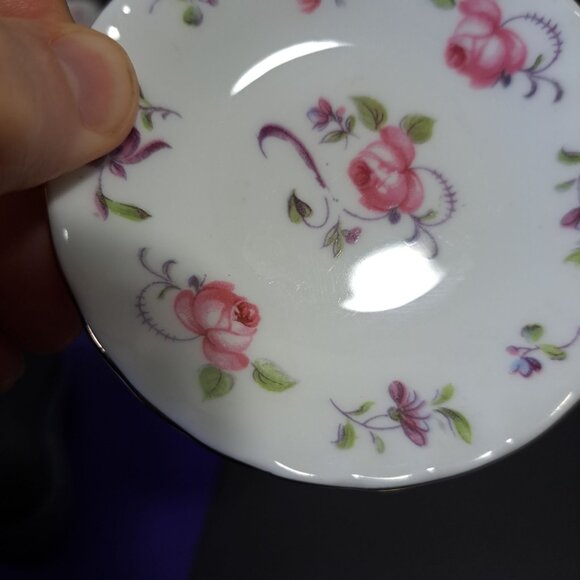 Adderley England Fine Bone China Floral Butter Pat Plate - Picture 2 of 6